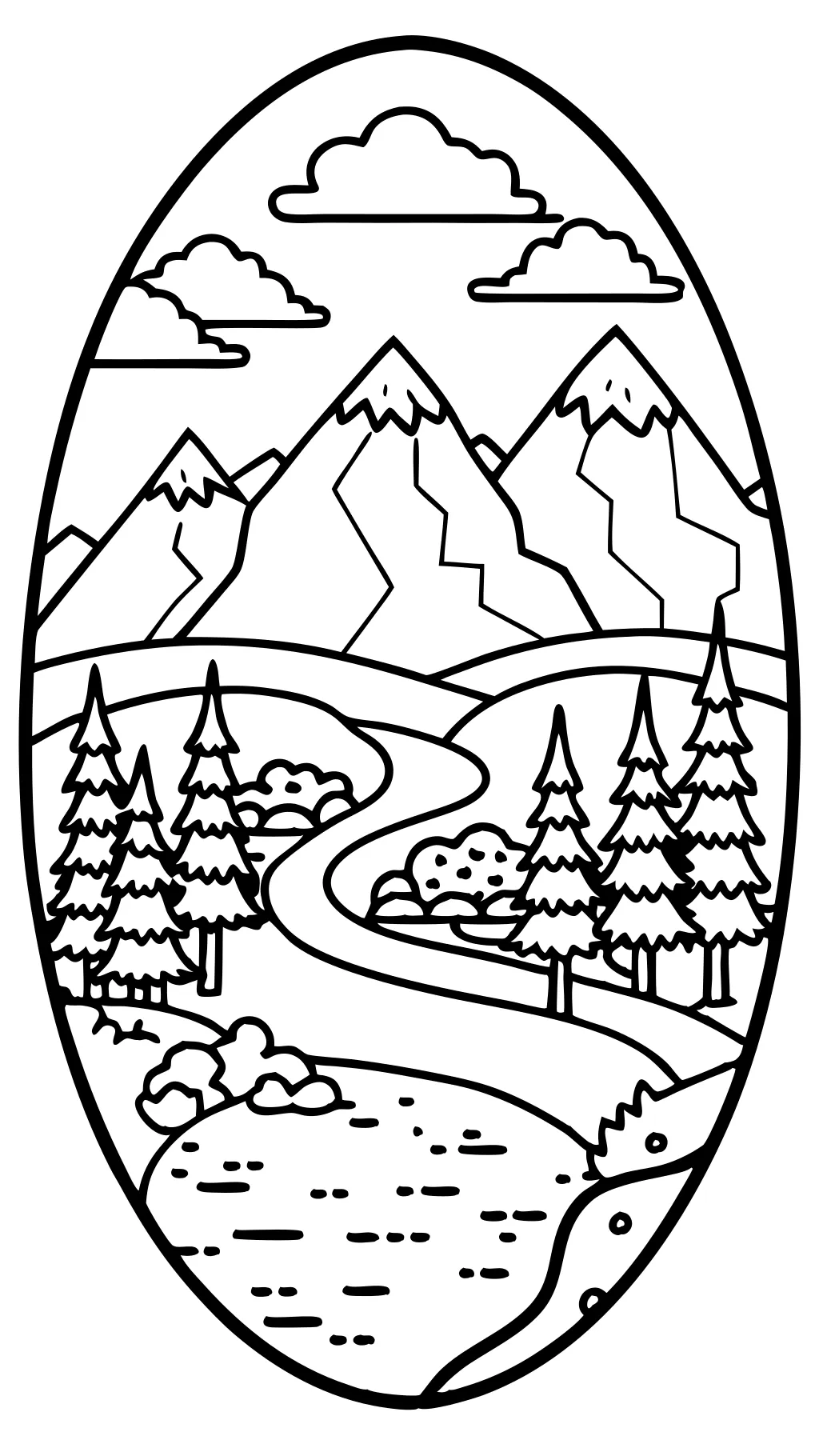 landscape coloring pages printable